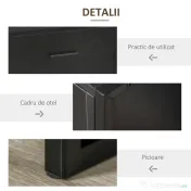 Homcom Noptiere Moderne (set 2 buc) cu sertar si raft 