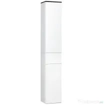 Dulap de Baie Kleankin cu Poliță Reglabilă, 2 Rafturi Închise și Sertar, Economie de Spațiu 30x28x180cm, Alb | Aosom Romania