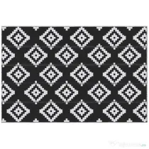 Outsunny Covor de Exterior Rezistent la Raze UV, 182x274 cm, Negru și Alb | Aosom Romania