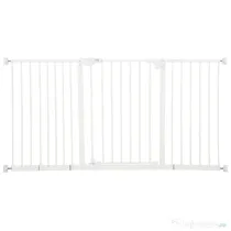 PawHut Porțiță pentru Câini și Animale de Companie cu 3 Extensii, Lățime Reglabilă, 74-147.5x76.2 cm, Alb | Aosom Romania