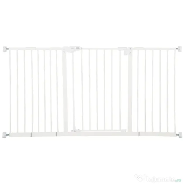 PawHut Porțiță pentru Câini și Animale de Companie cu 3 Extensii, Lățime Reglabilă, 74-147.5x76.2 cm, Alb | Aosom Romania