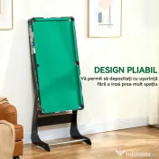 HOMCOM Masă de Joc 6 în 1 cu Fotbal de Masă, Biliard, Air Hockey, Ping Pong, Inele și Hochei pe Iarbă, 118x104x71 cm 