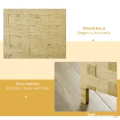 HOMCOM Paravan Separare Spațiu din Lemn, Pliabil, Înălțime 170 cm, Maro, pentru Living sau Birou | Aosom Romania