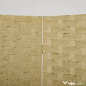 HOMCOM Paravan Separare Spațiu din Lemn, Pliabil, Înălțime 170 cm, Maro, pentru Living sau Birou | Aosom Romania