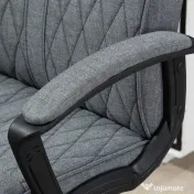 Vinsetto Scaun de birou pentru casa cu spatar inalt, pivotant la 360 de grade, inaltime si inclinare reglabila, gri inchis 