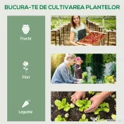 Outsunny Sera Verticala Alb 4 Rafturi – Otel & PVC, Pentru Balcon/Terasa 