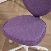 Vinsetto Scaun de Birou în Formă de Inimă cu 5 Rotile Pivotante și Înălțime Reglabilă, 40x50x79-89 cm, Violet 