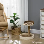 PawHut Ansamblu pentru pisici, centru de activitate pentru pisici, jucarie de catarat pisici, maro 