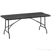 Outsunny Masă de Grădină Pliabilă pentru 6 Persoane, 180x75,5x73 cm, Gri Închis 