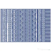 Outsunny Covor pentru Exterior 182x274 cm Reversibil, Covor Pliabil din Polipropilen 310 g/m² Albastru si Alb 