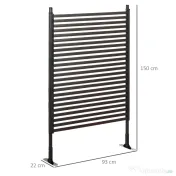 Outsunny Gard Modular Autoportant pentru Grădină din Oțel, 93x22x150 cm, Maro | Aosom Romania 