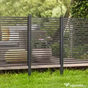 Outsunny Gard Modular Autoportant pentru Grădină din Oțel, 93x22x150 cm, Maro | Aosom Romania 