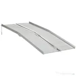 HOMCOM Rampe Mobile pentru Scaune cu Roți și Scutere, Pliabilă, Antiderapantă, Aliaj, Capacitate 272kg, 183x72x5cm, Silver | Aosom Romania