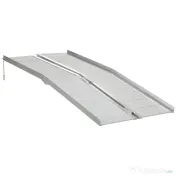 HOMCOM Rampe Mobile pentru Scaune cu Roți și Scutere, Pliabilă, Antiderapantă, Aliaj, Capacitate 272kg, 183x72x5cm, Silver | Aosom Romania 