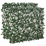Outsunny Gard viu artificial cu 2 secțiuni, format din 356 frunze de iederă, din poliester și ratan, 200x100 cm, verde și maro