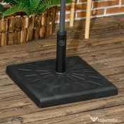 Outsunny Suport Umbrelă de Grădină din Rășină 19kg, Bază Pătrată pentru Stabilitate, Greutate Suport Umbrele | Aosom Romania