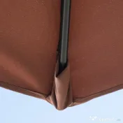 Outsunny Umbrelă de Terasă 200x190x240 cm cu Manivelă, Stâlp din Oțel și Bază în Formă de Cruce Anti-UV pentru Terasă și Balcon, Gri | Aosom Romania