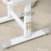 HOMCOM Set Masă și Scaun pentru Copii 6-12 ani, Reglabil pe Înălțime, cu Blat Înclinabil la 45°, 66x47x52-77 cm, Gri | Aosom Romania 