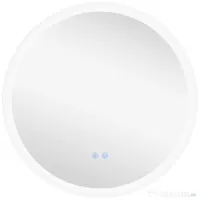 Kleankin Oglindă Rotundă LED pentru Baie, Reglabilă, 3 Temperaturi de Culoare, Anti-Ceță, 70cm | Aosom Romania 