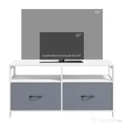 Suport Dulap TV pentru Televizoare de pana la 45”, cu Sertare Pliabile si Rafturi de Depozitare pentru Camera de Zi, Dormitor HOMCOM | Aosom Romania 