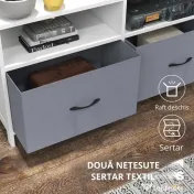 Suport Dulap TV pentru Televizoare de pana la 45”, cu Sertare Pliabile si Rafturi de Depozitare pentru Camera de Zi, Dormitor HOMCOM | Aosom Romania 