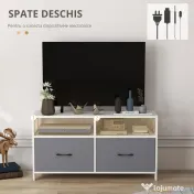 Suport Dulap TV pentru Televizoare de pana la 45”, cu Sertare Pliabile si Rafturi de Depozitare pentru Camera de Zi, Dormitor HOMCOM | Aosom Romania 