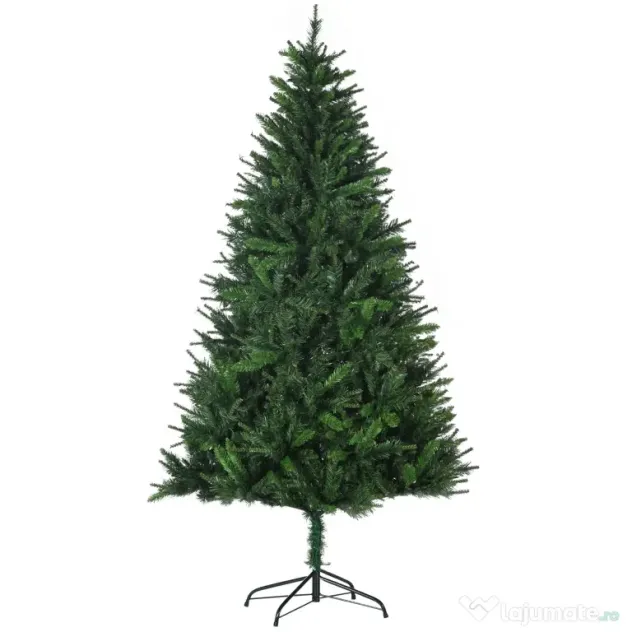 Homcom Brad Artificial Craciun – 180 cm cu 786 Ramuri & Suport Stabil