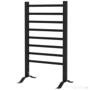 HOMCOM Suport prosop electric de podea sau montare pe perete, 150W, cu 8 bare și timer de 2 sau 4 ore, 53x35x90 cm, negru