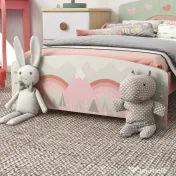 ZONEKIZ Pat pentru Copii 3-6 Ani cu Margini Înălțate și Model cu Animale, 77x143x60 cm, Roz | Aosom Romania