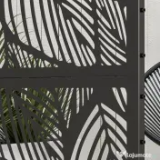 Outsunny Paravan pentru exterior cu suport si suruburi de expansiune, Separator din metal 6,5FT pentru exterior