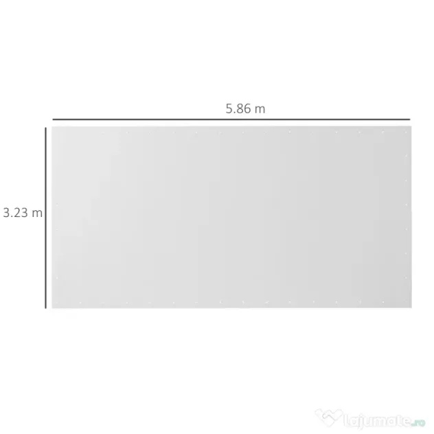 Outsunny Acoperiș pentru Carport 10 x 20 ft, Prelată de Schimb Rezistentă la UV cu Corzi Elastice, Albă | Aosom Romania