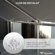 Outsunny Acoperiș pentru Carport 10 x 20 ft, Prelată de Schimb Rezistentă la UV cu Corzi Elastice, Albă | Aosom Romania 