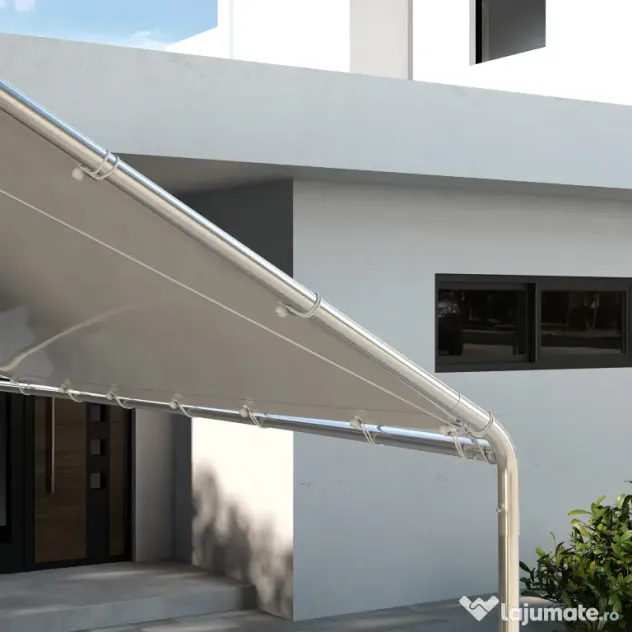 Outsunny Acoperiș pentru Carport 10 x 20 ft, Prelată de Schimb Rezistentă la UV cu Corzi Elastice, Albă | Aosom Romania