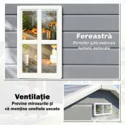 Outsunny Magazie Metalica pentru Gradina Gri Spatiu Depozitare Exterior | Aosom Romania 