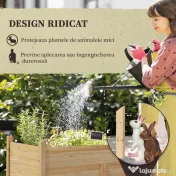 Outsunny Pat de Gradina Inaltat din Lemn 115x55x80cm cu Orificii de Scurgere pentru Legume Flori | Aosom Romania