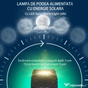 Outsunny Lampă Solară de Grădină cu Iluminare LED și Aprindere Automată, 20x20x68 cm, Gri | Aosom Romania 