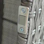 Outsunny Dulap de Depozitare din Ratan PE cu Usa pentru Exterior, Dulap de Depozitare Accesorii Independent Impermeabil, Gri | Aosom Romania 