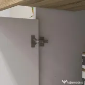 HOMCOM Dulap de Depozitare Inalt de 180cm cu Rafturi de Depozitare, in Stil Modern cu Usi si Sertare pentru Camera de Zi, Alb 