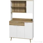 Homcom Dulap Modern 180 cm – Cu Usi, Sertare si Rafturi de Depozitare
