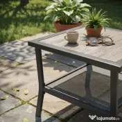 Outsunny Set Masa de Grădină 7 Piese, Scaune Stivuibile, Set Masa Exterior pentru Terasă, Design Modern și Confortabil | Aosom Romania 