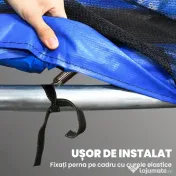SPORTNOW Husa de 10FT pentru Arcuri de Trambulina, Saltea de Siguranta de Rezerva pentru Trambulina 