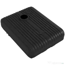 Outsunny Bază pentru Umbrelă din Plastic cu Consolă cu 2 Roți și Mâner, 80x60x19 cm, Negru | Aosom Romania