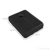 Outsunny Bază pentru Umbrelă din Plastic cu Consolă cu 2 Roți și Mâner, 80x60x19 cm, Negru | Aosom Romania
