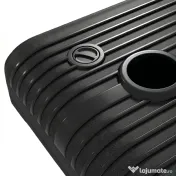 Outsunny Bază pentru Umbrelă din Plastic cu Consolă cu 2 Roți și Mâner, 80x60x19 cm, Negru | Aosom Romania