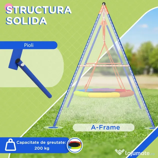 Outsunny Set de leagan pentru gradina, Multicolor