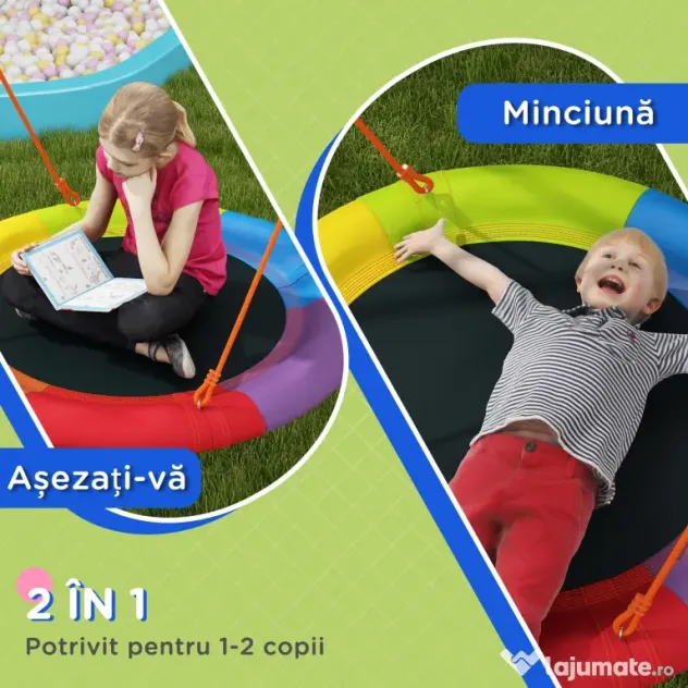 Outsunny Set de leagan pentru gradina, Multicolor