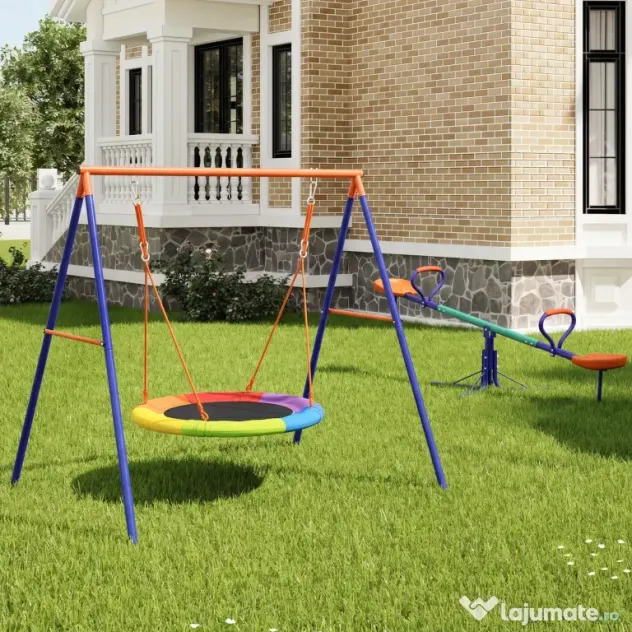 Outsunny Set de leagan pentru gradina, Multicolor