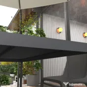 Outsunny Masă de Grădină cu Lamele, Dimensiuni 145x90 cm, Masă de Dining pentru 6 Persoane, Rectangulară, din Aluminiu și Oțel, pentru Curte, Terasă, Balcon și Exterior, Gri Închis | Aosom Romania 