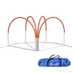 PawHut Set Agilitate Câine 4 Bucăți cu 4 Țăruși și Geantă de Transport, din PE și ABS, 89x69x99 cm, Alb și Portocaliu