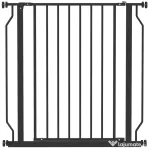PawHut Poartă Extensibilă și Reglabilă pentru Câini, pentru Scări și Uși, din Oțel și ABS, 75-85x76 cm, Negru | Aosom Romania